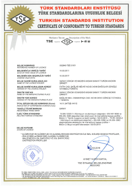 TS EN 12020-2 / Al&uuml;minyum Ekstr&uuml;zyon Profiller