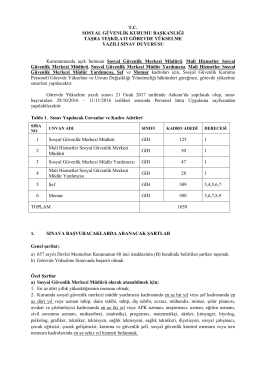 TC SOSYAL G&Uuml;VENLİK KURUMU BAŞKANLIĞI