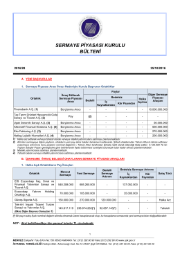 sermaye piyasası kurulu bülteni