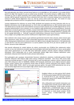 Günlük Bülten - Turkborsa.net