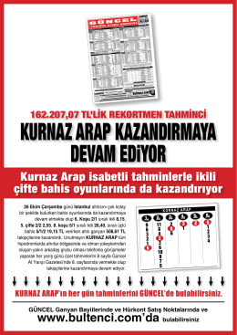 KURNAZ ARAP KAZANDIRMAYA DEVAM EDiYOR