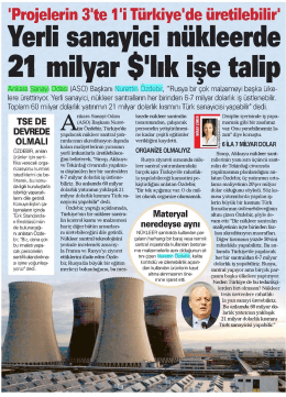 `Projelerin 3`te 1`i Türkiye`de üretilebilir`