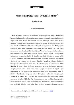 wım wenders`ten toprağın tuzu