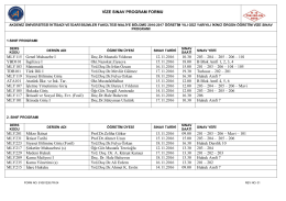 VİZE SINAV PROGRAM FORMU MLY115 Genel Muhasebe I Doç.Dr