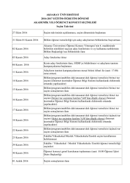 2009-2010 akademik yılı &ouml;ğrenci konseyi se&ccedil;imleri