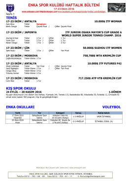 enka spor kulübü haftalık bülteni