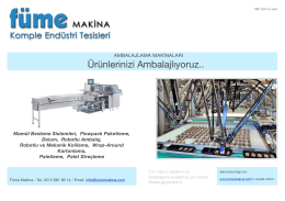 F&uuml;me Makina - Ambalaj Broş&uuml;r&uuml;
