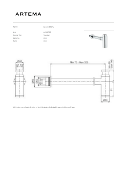 Tanım Lavabo Sifonu Kod A4512323 Montaj Tipi Standart