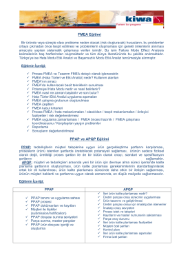 FMEA APQP PPAP SPC Eğitimleri.