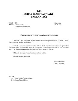 tc bursa ilahiyat vakfı başkanlığı