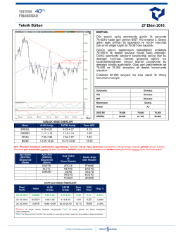27 Ekim 2016 Teknik Bülten