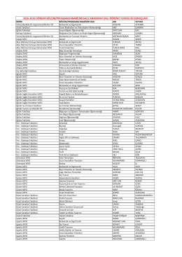B&ouml;l&uuml;m Temsilcisi Sonu&ccedil;ları