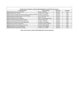 Güz Dönemi Lisansüstü Sınav Programı İçin