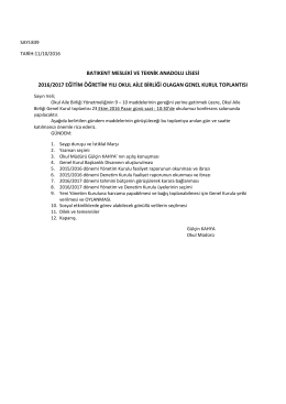 gündem - ANKARA / YENİMAHALLE - Batıkent Mesleki ve Teknik