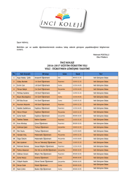öğretmen görüşme takvimi