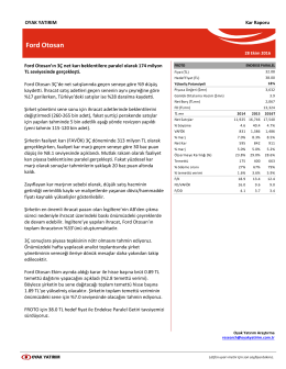 Ford Otosan - Oyak Yatırım