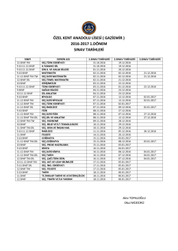 &ouml;zel kent anadolu lisesi ( gaziemir ) 2016-2017 1