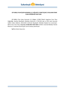 uip-3898,3 plan işlem numaralı g-2 bölgesi 1/1000 ölçekli uygulama