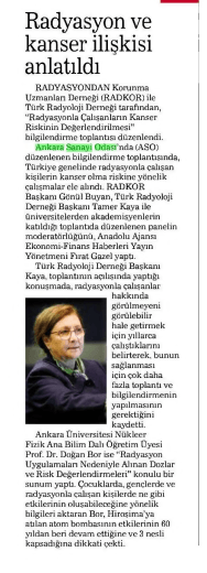 Radyasyon ve kanser ilişkisi anlatıldı