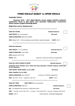 FONO KOLEJİ SANAT ve SPOR OKULU