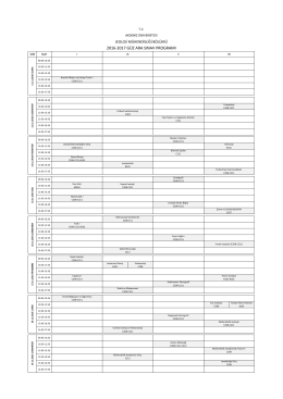 2016-2017 GÜZ ARA SINAV PROGRAMI