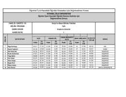 Öğretim Üyesi Dışındaki Öğretim Elemanları için Değerlendirme