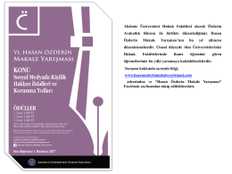 vı. hasan özderin makale yarışması