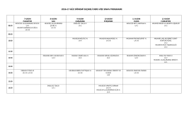 2016-17 güz dönemi seçmeli ders vize sınav programı