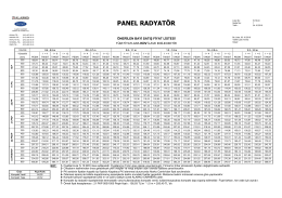 B.5-1 Panel Radyat&ouml;rler