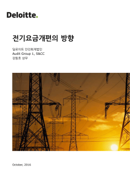 전기요금개편의 방향