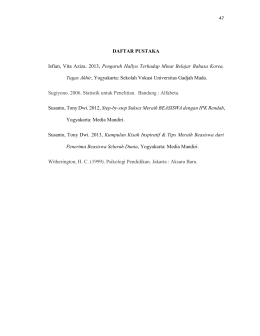 DAFTAR PUSTAKA Isfian, Vita Aziza. 2013, Pengaruh