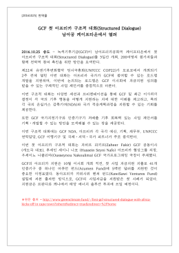 GCF 첫 아프리카 구조적 대화(Structured Dialogue) 남아공 케이프