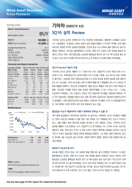 3Q16 실적 Review