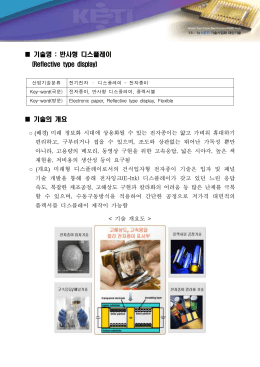 기술명 : 반사형 디스플레이 (Reflective type display) 기술의 개요