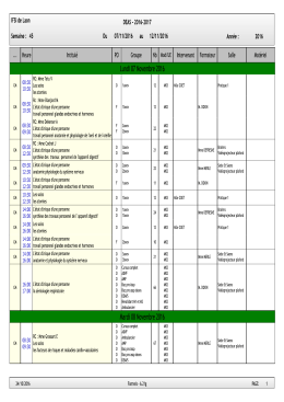 emploi du temps 7 nvembre au 18 novembre - IFSI