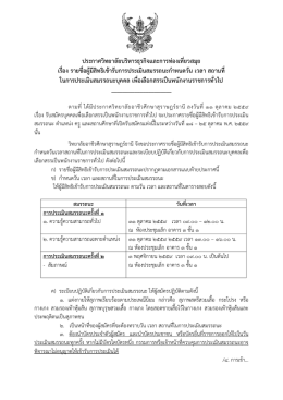 ประกาศวิทยาลัยบริหารธุรกิจและการท่องเที่ยว