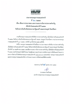 เลื่อนการประกาศผลการประกวดคำขวัญ