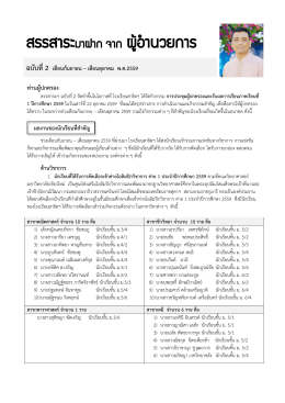 สรรสาระจากผู้อำนวยการโรงเรียน ฉบับที่ 1 เดือนมิถุนายน