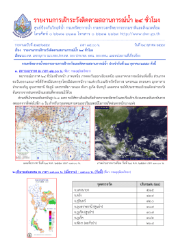 รายงานการเฝ้าระวังติดตามสถานการณ์น้ำ 24 ชั่วโมง