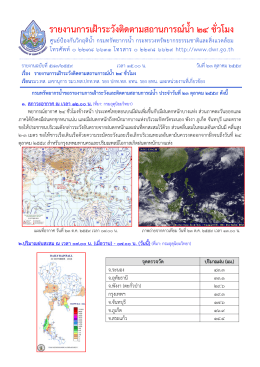 รายงานการเฝ้าระวังติดตามสถานการณ์น้ำ 24 ชั่วโมง