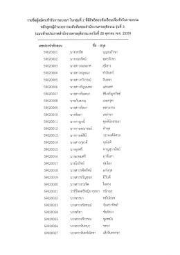 Page 1 รายชื่อผู้สมัครเข้ารับการอบรมฯ ในกลุ่มที 2 ทีมีสิทธิสอบข้อเขียนเพื่อ