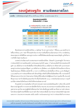 รอบรู้เศรษฐกิจ ตามติดตลาดโลก - กรมส่งเสริมการค้าระหว่างประเทศ