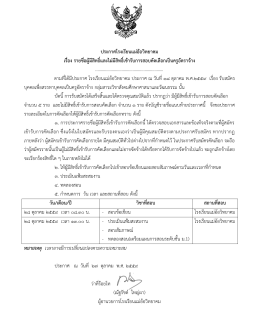 ประกาศโรงเรียนแม่อ้อวิทยาคม เรื่อง รายชื่อผู้มีสิทธิ์และไม่มีสิทธิ์เข้ารับการ