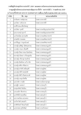 รายชื่อผู้เข้าร่วมการประชุมทางวิชาการ ประจำปี 2559