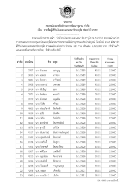 รายชื่อผู้ได้รับเงินตอบแทนสมาชิกอาวุโส ประจำปี 2559