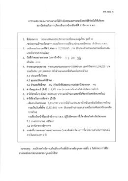 Page 1 ตารางแสดงวงเงินงบประมาณที่ได้รับจัดสรรและรายละเอียดค่าใช้จ่าย