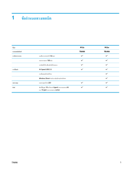 Technical specifications - THWW