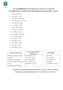 ประกาศรายชื่อผู้มีสิทธิเข้ารับการประเมินสม