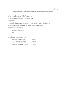 ตารางแสดงวงเงินงบประมาณที่ได้รับจัดสรรและร