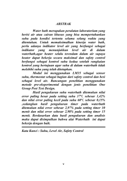 v ABSTRAK Water bath merupakan peralatan laboratorium yang